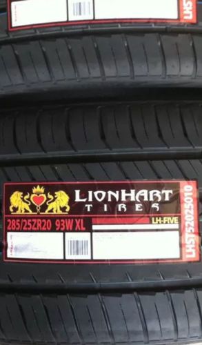 2x new lionhart lh-five 285/25r20 93w xl all season ultra high performance tires