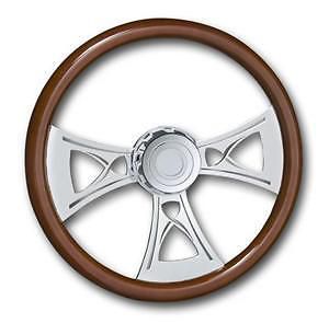 International steering wheel chrome cross 18&#034; all yrs.