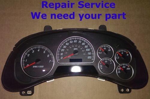Repair rebuild service 2004 gmc envoy gauge cluster speedometer