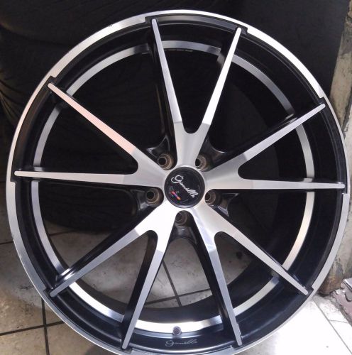 22&#034; gianelle davalu 22x9 22x10.5 5x114.3 black  staggered concave wheels rims