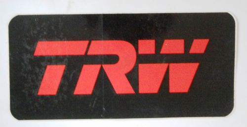 * trw *  original sticker decal nascar racing rod tool box hard hat scca nhra