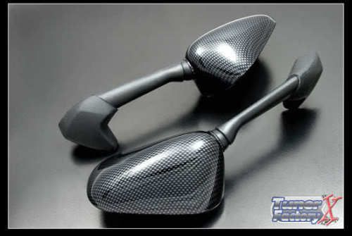 Left &amp; right sides mirrors for yamaha yzf-r1 yzf-r6 yzf-r6s carbon fiber look