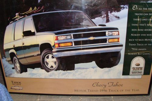 1996 chevy tahoe showroom poster 2x3/ 2 x truck of the year
