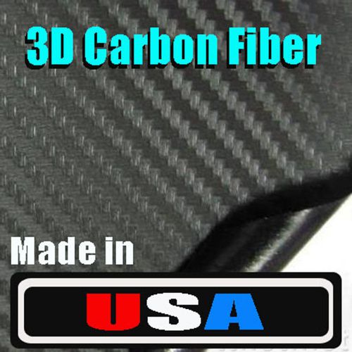 Black carbon fiber sheet 12&#034;x60&#034; twill-weave 3d for ford