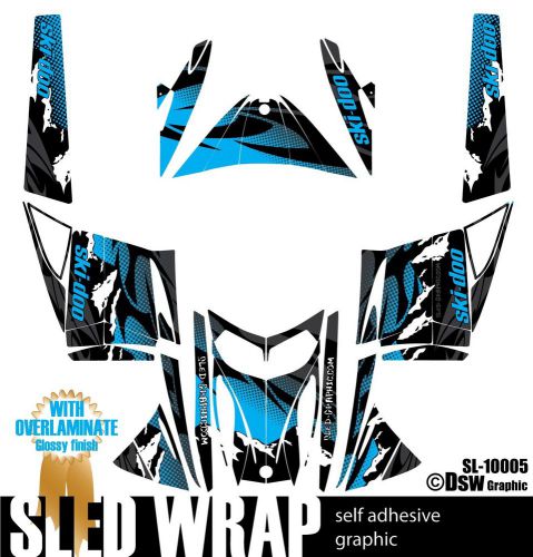 Sled wrap graphics kit decal stickers ski-doo rev mxz snowmobile 03-07 sl10005