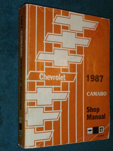 1987 chevy camaro shop manual / shop book / original!!!