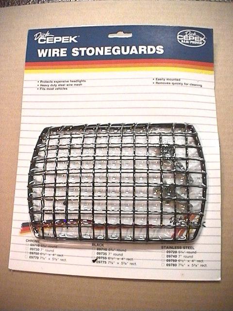 Dick cepek rectangle headlight (2) wire stone guards kit 