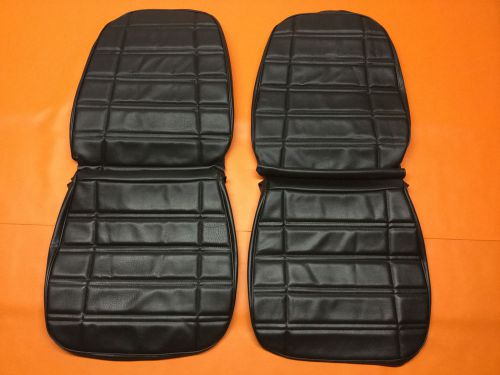 1969 plymouth roadrunner satellite gtx front &amp; rear bucket seat covers black 69