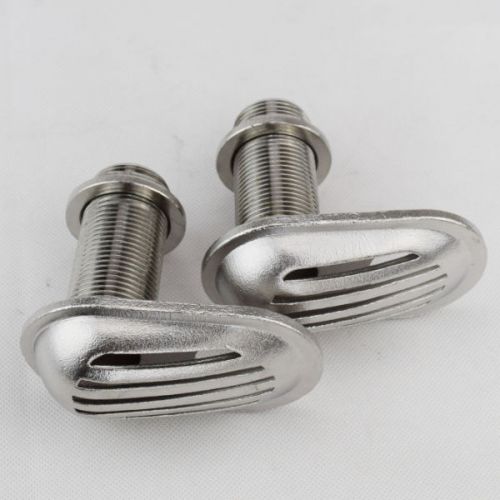 2pcs intake strainer stainless steel 316 thru-hull water outlet 1‘’ filter boat