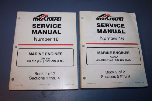 Mercury #16 90-823224 - service repair shop manual 454 502 cid 7.4l 8.2l gm v-8