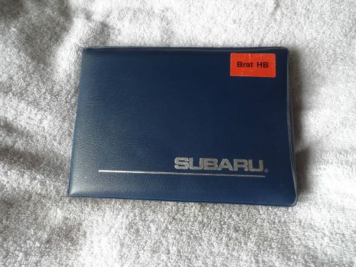 1987 subaru brat owners manual set in excellent condition