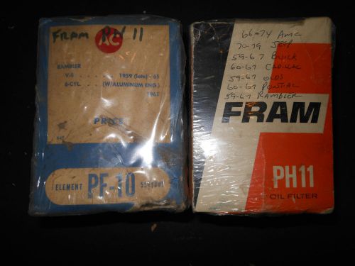 2 oil filters nos ac pf-10 fram ph11rambler alum buick olds jeep 60&#039;s