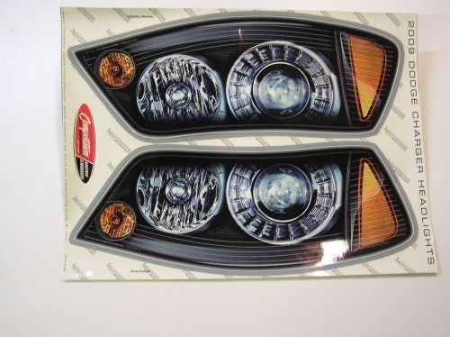 2 sets dodge charger headlight decals authentic nascar racecar dirt 082015-36