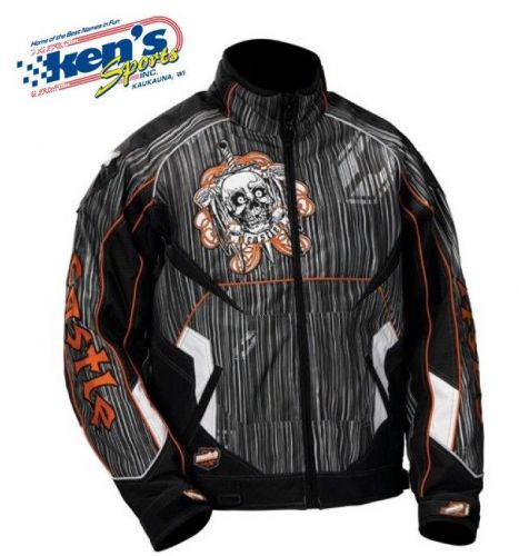 Castle x men&#039;s orange switch-12 scratch winter snowmobile jacket 72-820_