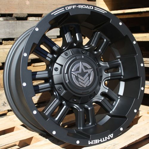 20x9 matte black anthem enforcer a722 8x6.5 -12 wheels 285/55/20 tires