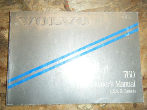 1987 volvo 760 original factory owners manual operators book