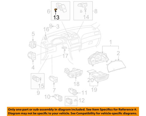 Toyota oem cluster switches-bulb 9001101016