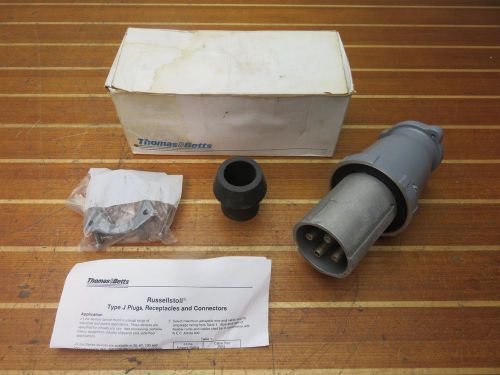 Thomas betts russellstoll jps1034h 100a 250v/600vac 3p4w j-line plug connector