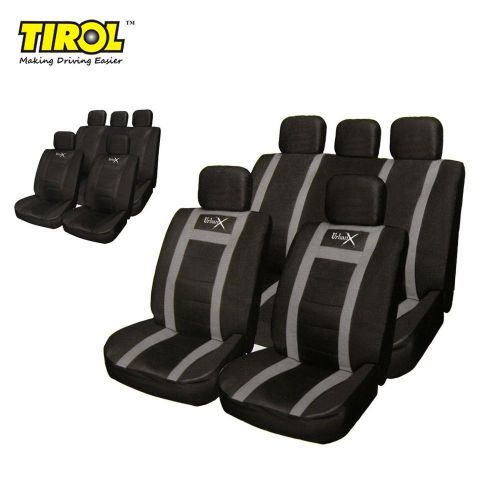 Tirol pu car  black 11 pcs front rear seat covers for crossovers suv