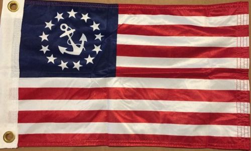 New  2x3ft yacht ensign american flag boat rv bike size anchor nautical
