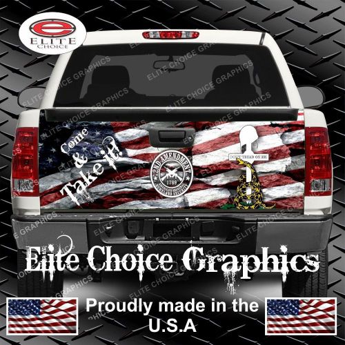 2nd amendment gun rights  truck tailgate wrap vinyl graphic decal sticker wrap