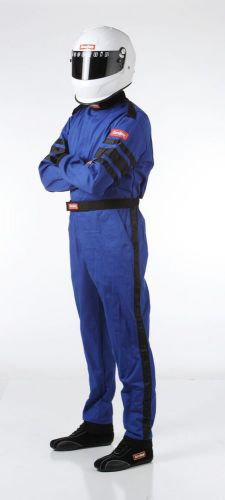 Racequip new return sfi-1 xl x-large blue 1pc suit driving racing firesuit nomex