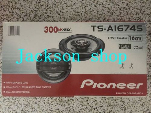 New pioneer ts-a1674s 6.5&#034; 3 way 300 watt coaxial car audio stereo coax speakers