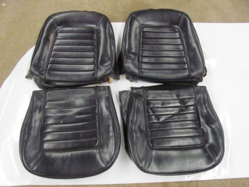 Original 1965 65 corvette black vinyl seat covers dated survivor aug 65 date
