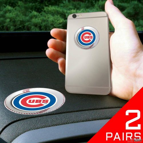 Fanmats - 2 pairs of mlb chicago cubs dashboard phone grips 13101