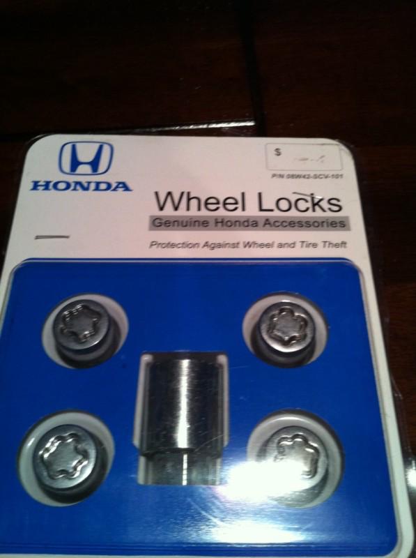 Genuine honda wheel locks used oem – p/n 08w42-scv-101