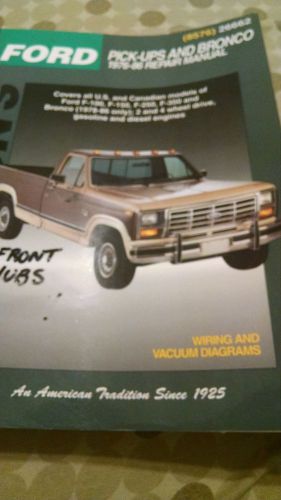 Chilton&#039;s ford pick-ups and bronco 1976-86 repair manual (8576) 26662 free ship!
