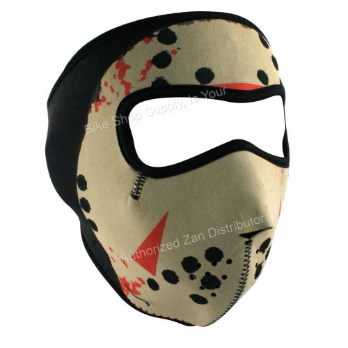 Zan headgear wnfm213g, neoprene full mask, glow n the dark, rev blk, jason mask