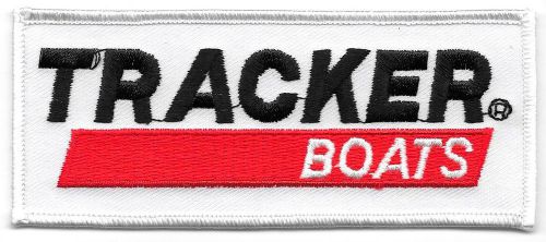 Tracker boats fishing patch 4-3/4 inches long size new