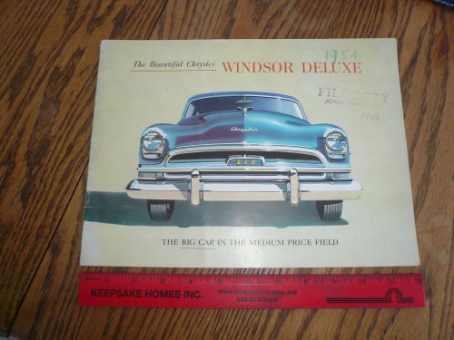 1954 chrysler winsor deluxe sales brochure vintage