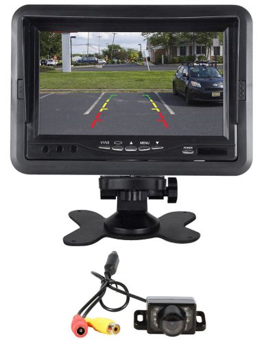 Rockville butterfly mount backup night vision camera + 7&#034; dash mount car monitor