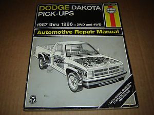 1987-96 dodge dakota pick-ups shop service repair manual 2wd 4wd v6 v8 engines