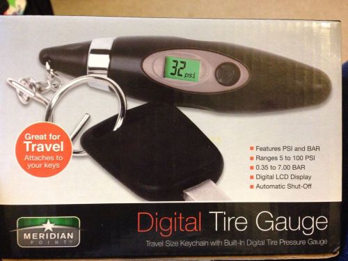 New meridian digital travel size tire gauge keychain auto shut off