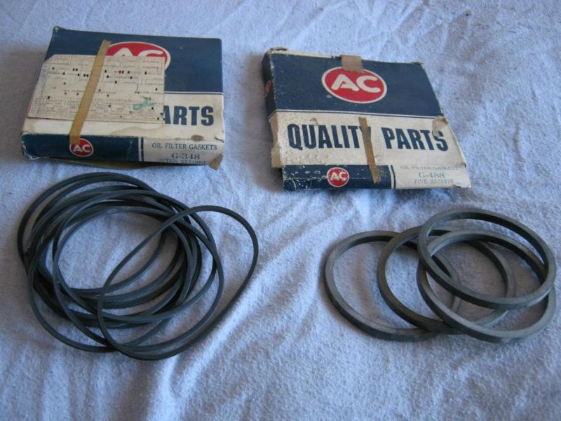 ( 2 ) lot of 1960-1970s nos ac quality parts ( oil filters gaskets # g-348/g-488
