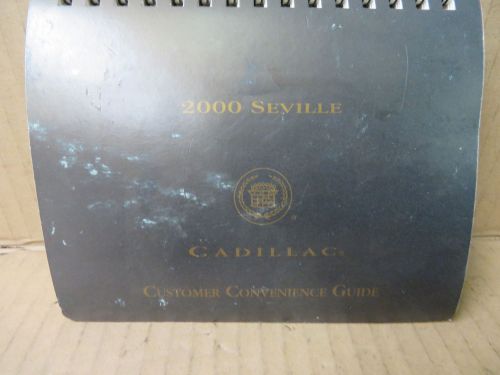 Cadillac seville 00 2000 convenience guide mini manual