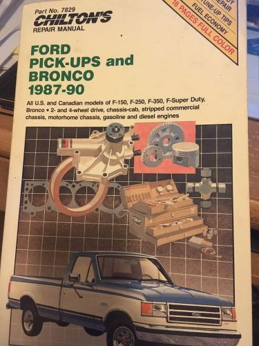 Repair manual chilton&#039;s for ford pick-ups broncos 1987-90 f-350 f-250 f-150