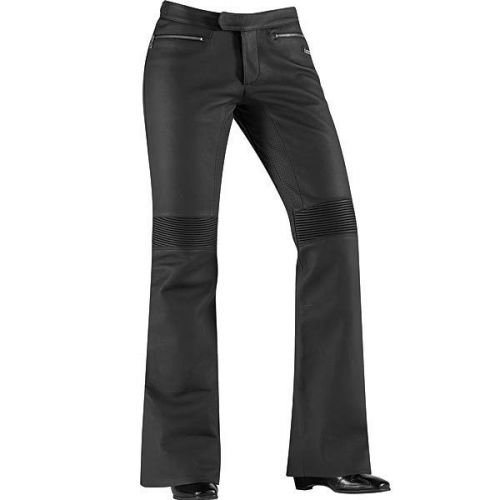 Icon hella womens leather pants black 1-2 usa/38 eu/xxs