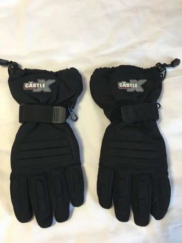 Castle x racewear platform womens snowmobile gloves black