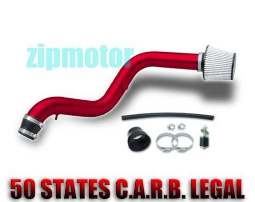 1997-2002 honda prelude s sh 2.2l cold air intake+washable filter system jdm red