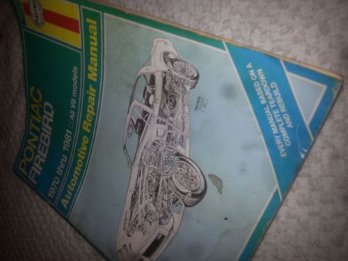 Pontiac firebird trans am service repair manual