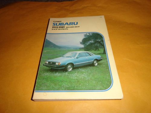 Clymer subaru 1972-1981 including brat shop manual...