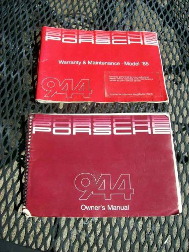 1985 porsche 944 owners and maintenance books