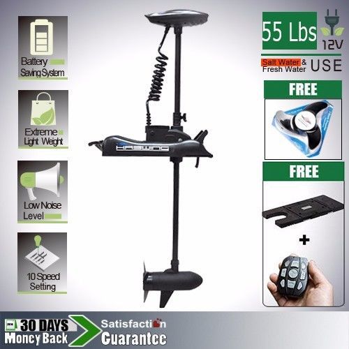12V 55 lbs Bow Mount Electric Trolling Motor hand control Quick Release bracket, US $499.00, image 1