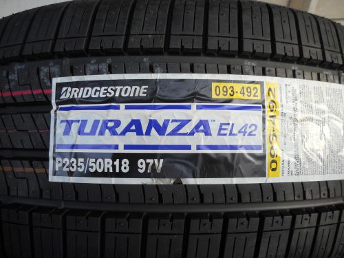 Set of 4 new tires bridgestone turanza el42 235 50 18