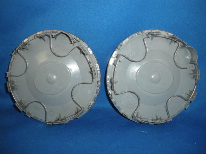 1995-1999 nissan altima center caps #99w1-uj001 (2) brushed alum/plastic