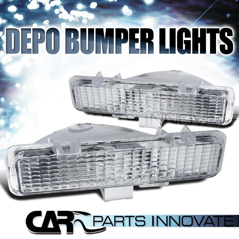 1982-1993 chevy s10 pickup clear bumper lights turn signal lamp depo
